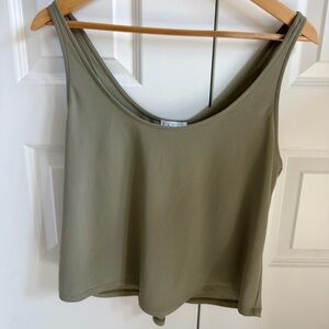 Leith Olive Green Scoop Tank
